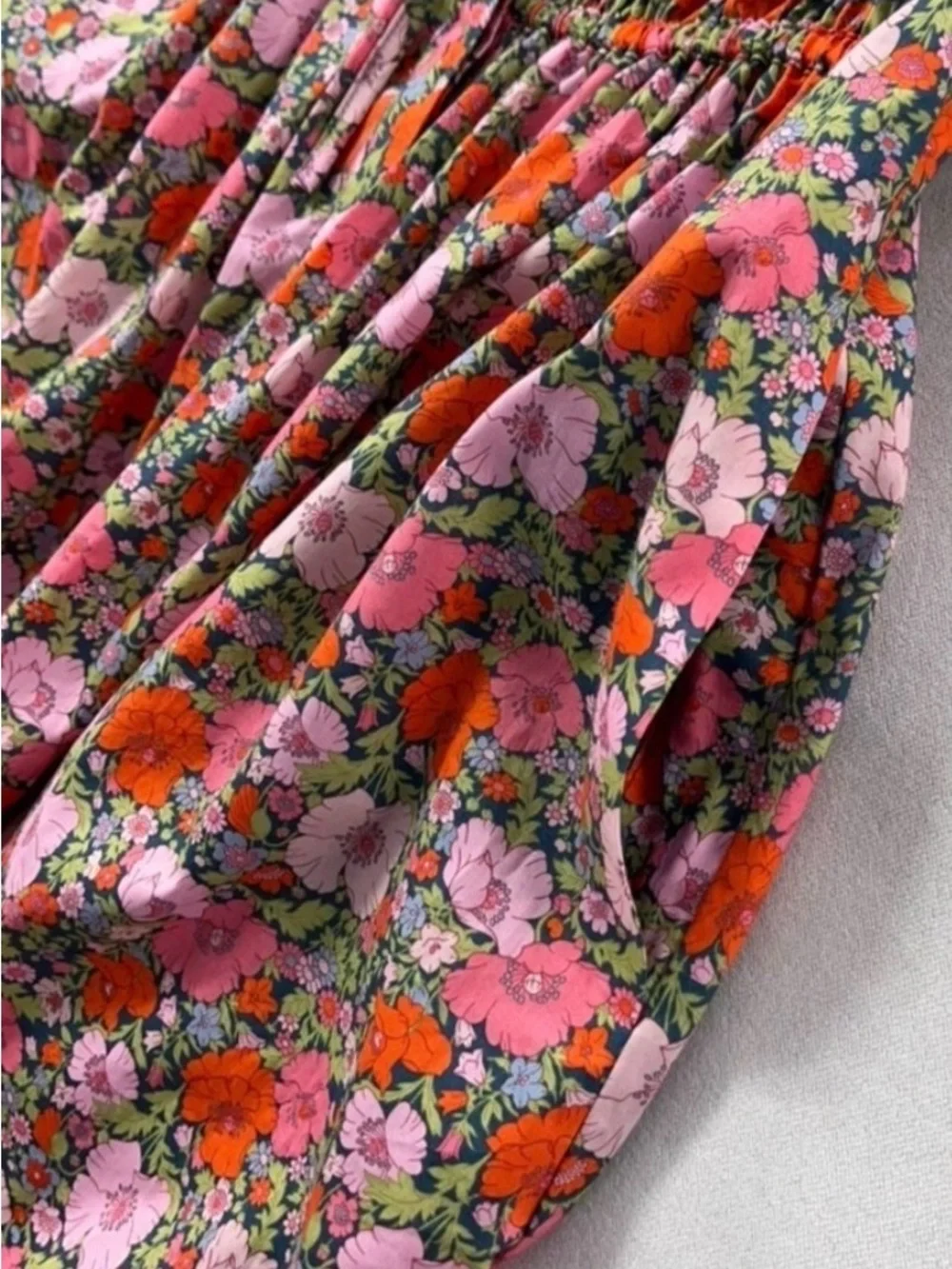 NWOT J Crew Puff Sleeve‎ Organic Cotton Dress 10 Floral Liberty Fabric Cinched.